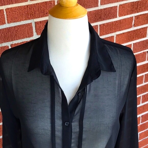 NWT Ambiance Apparel Sheer Blouse - Picture 2 of 9